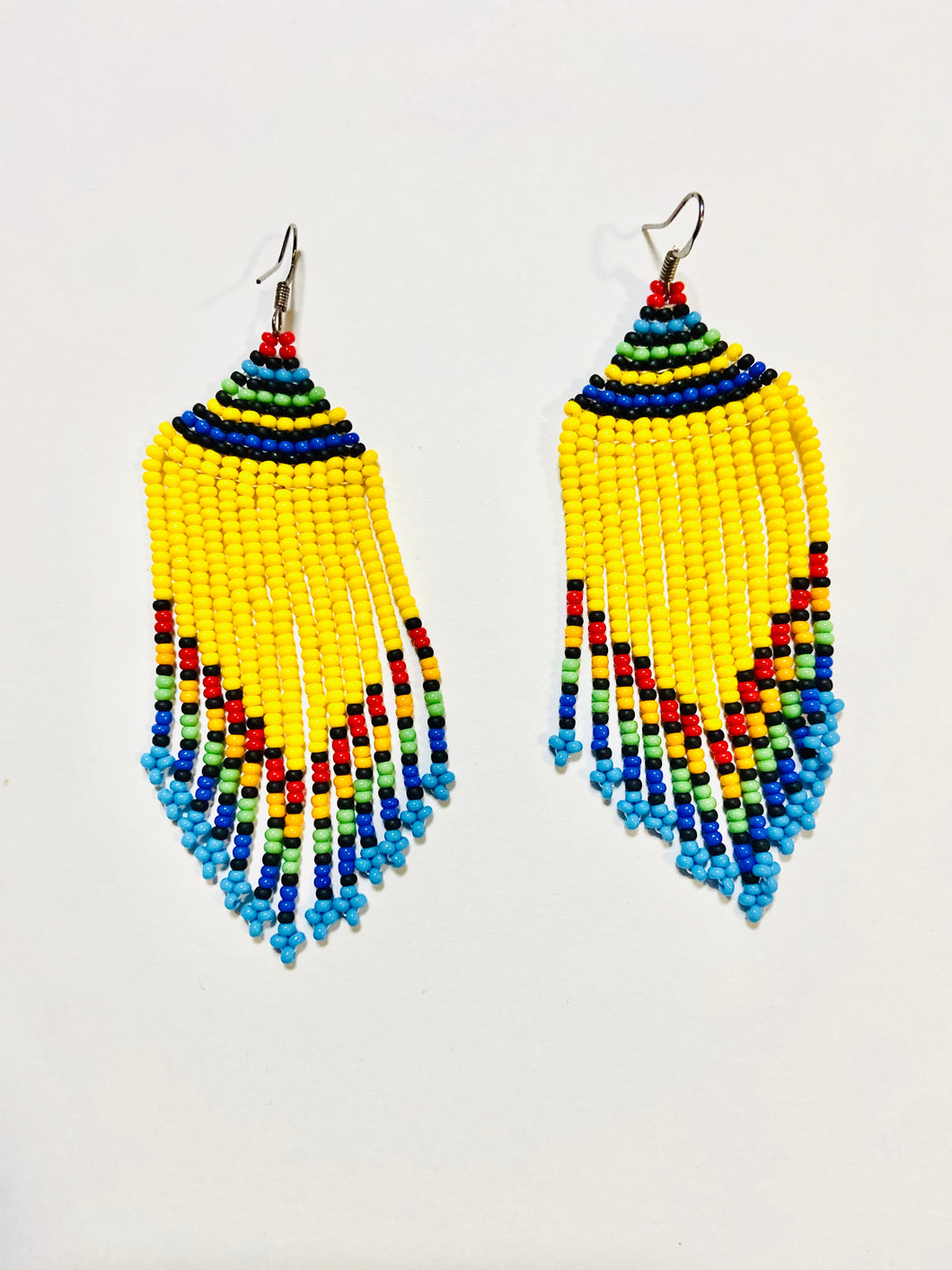 Beaded Stings earrings(yellow)